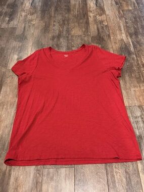 Madewell Red Short-Sleeve Scoop Neck Tee